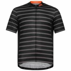 Odlo ESSENTIAL PRINT STAND-UP COLLAR S/S FULL ZIP Cycling Jersey