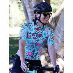 CYCOLOGY SECRET GARDEN WOMEN'S CYCLING JERSEY With Short Sleeves -Cykelbukser Butik CCE351E756AEE61B888FCB34CFEF2EDF